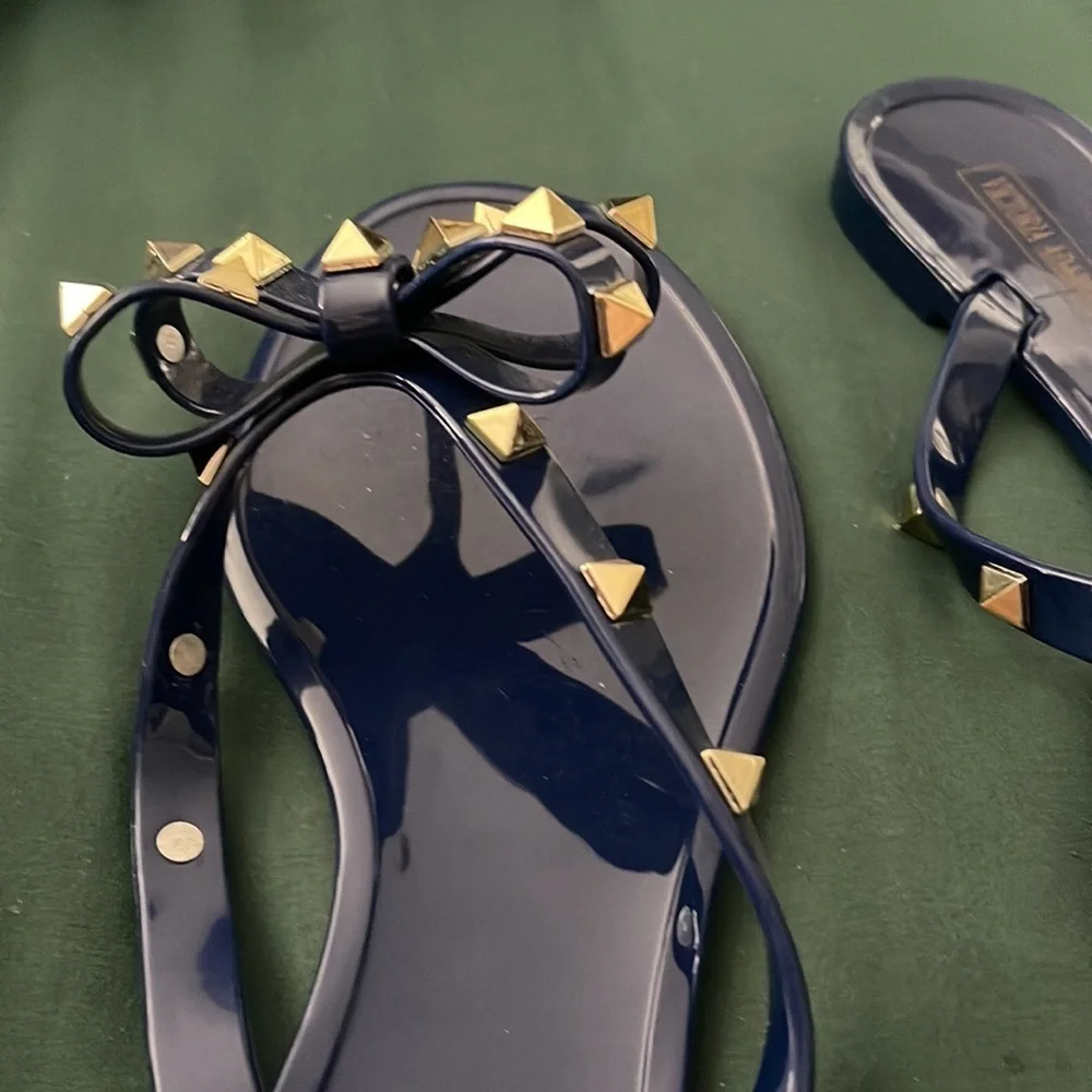 Size 7 brand new blue spiked sandals